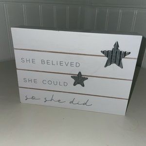 She believed she could, so she did decor.